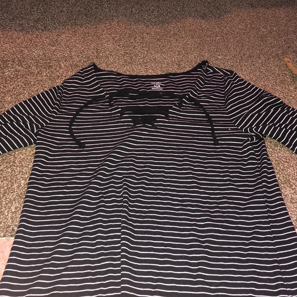 black and white stripped long sleeve